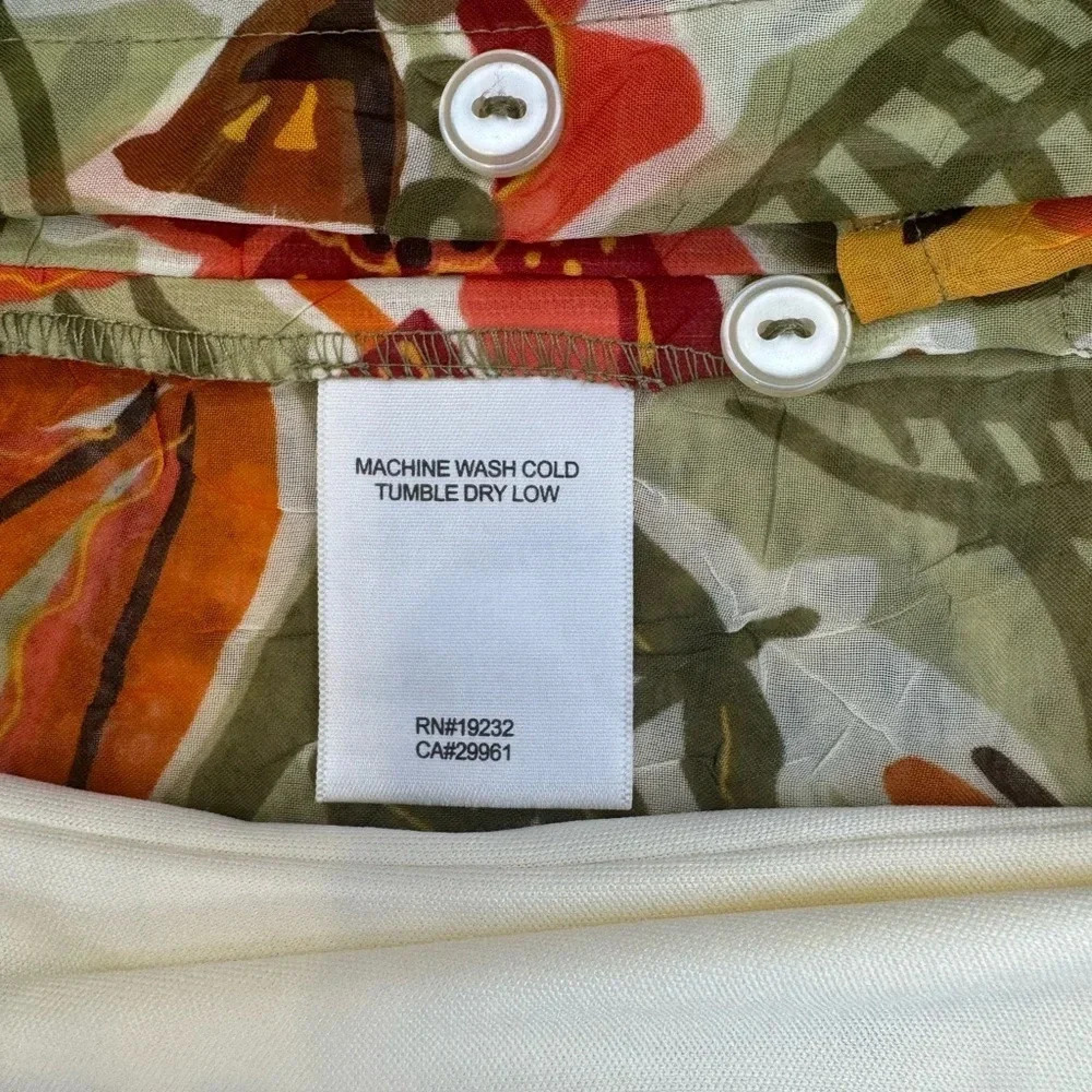 Alfred Dunner Women's Size 10 Blouse Tank Top Floral Fall Colors ¾ Sleeve - Picture 6 of 9